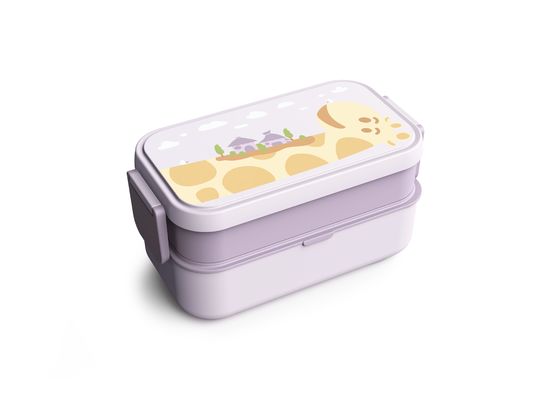 Bamboo Fiber Double Layers Nestable Eco Friendly Adult Lunch Box Gift Set